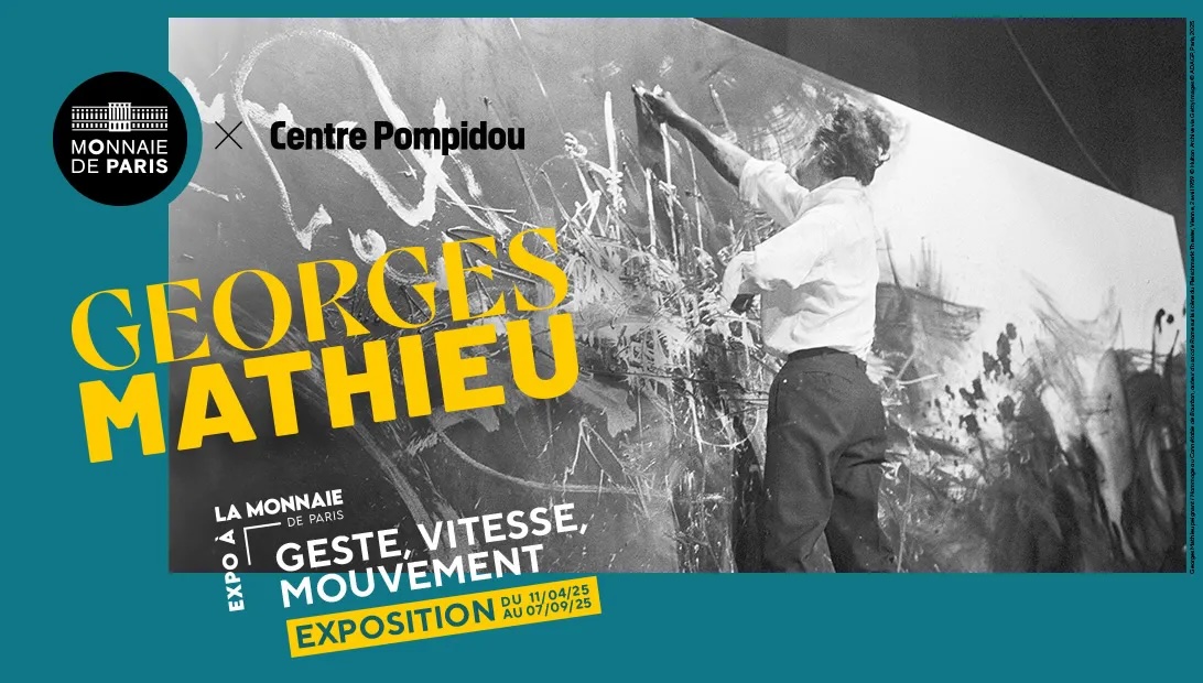 Geste, vitesse, mouvement : rétrospective Georges Mathieu à la Monnaie de Paris, avec le Centre Pompidou